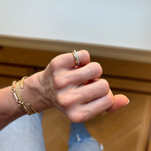 Vintage White Gold Half Eternity Band — Archive Sale