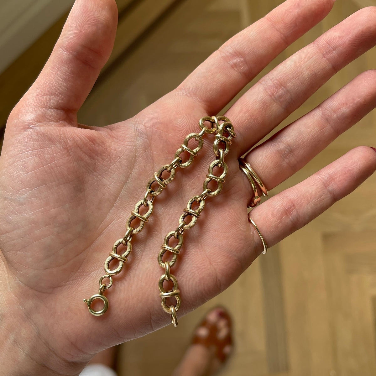 Vintage Textured Link Bracelets