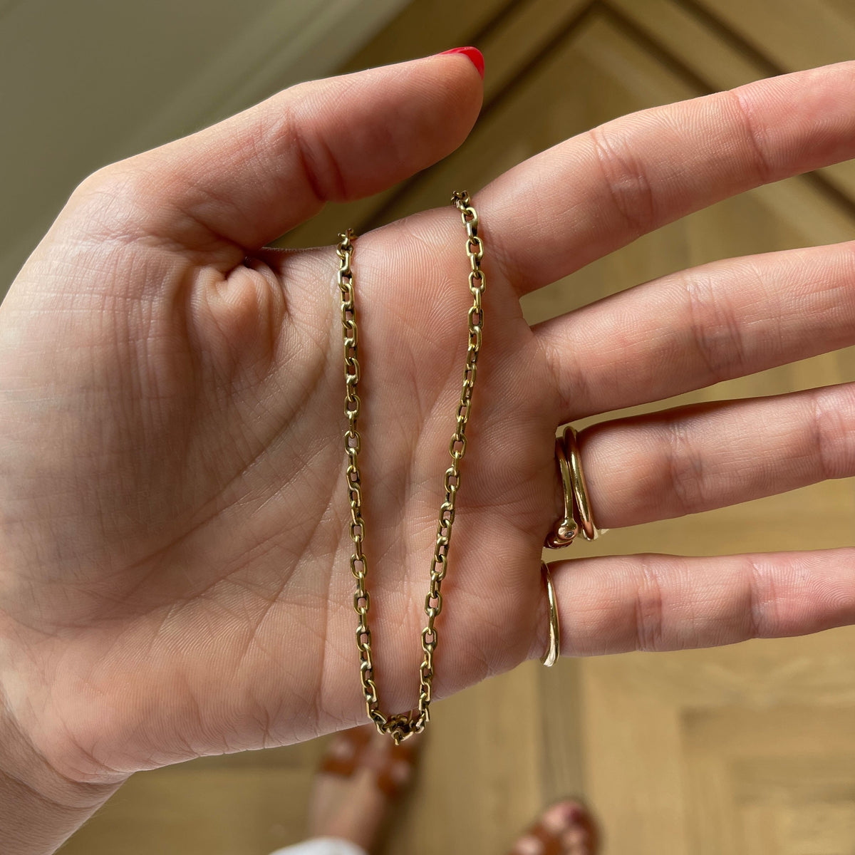 SOLD Vintage Square Link Chain