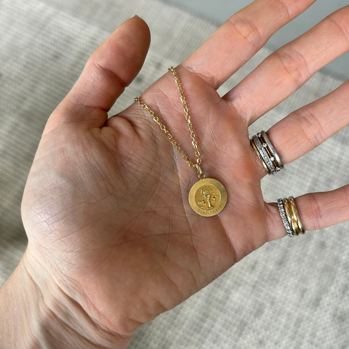 SOLD Vintage Confirmation Charm