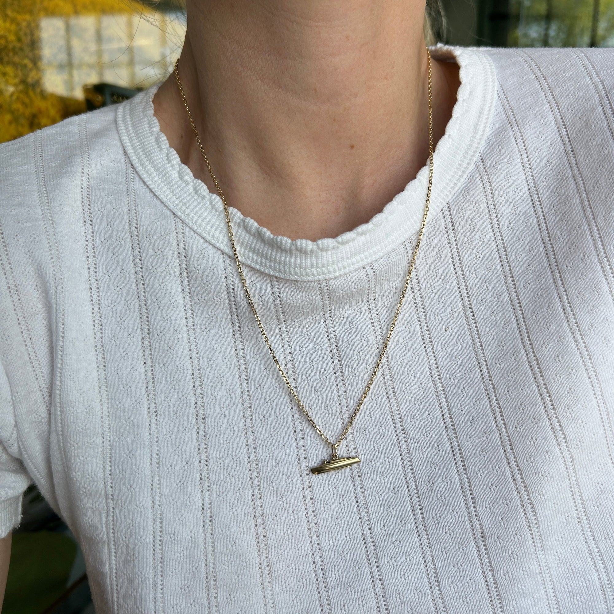 Vintage gold Speedboat Charm