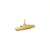 Vintage gold Speedboat Charm