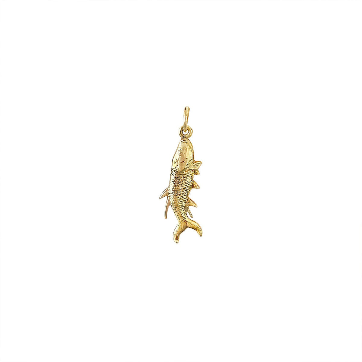 Vintage 14k yellow gold Tarpon Fish Charm  Edit alt text