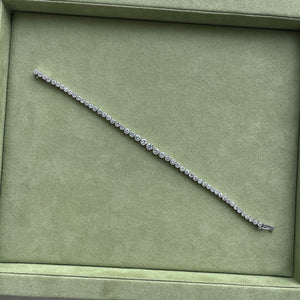 SOLD Vintage Platinum Graduated Tennis Bracelet