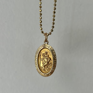 SOLD Vintage Oval St. Christopher Charm