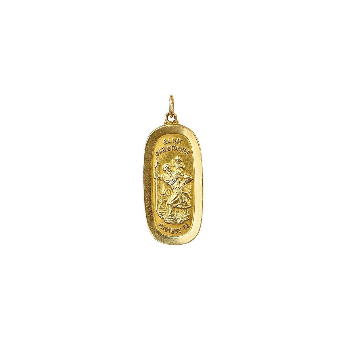 SOLD Vintage Rectangular St. Christopher Charm
