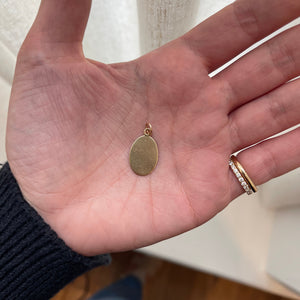SOLD Vintage Blank Oval Charm — Archive Sale