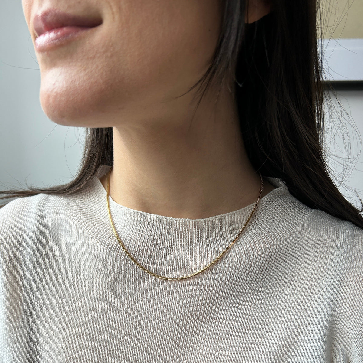 SOLD Vintage 18k Snake Chain