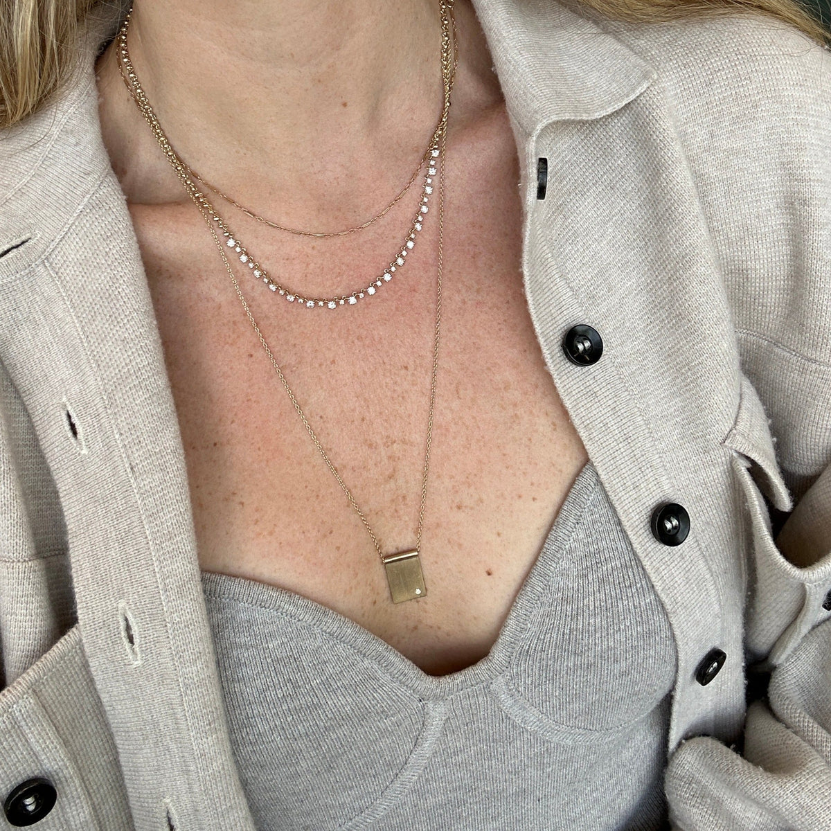 SOLD One Third Diamond Tennis Necklace