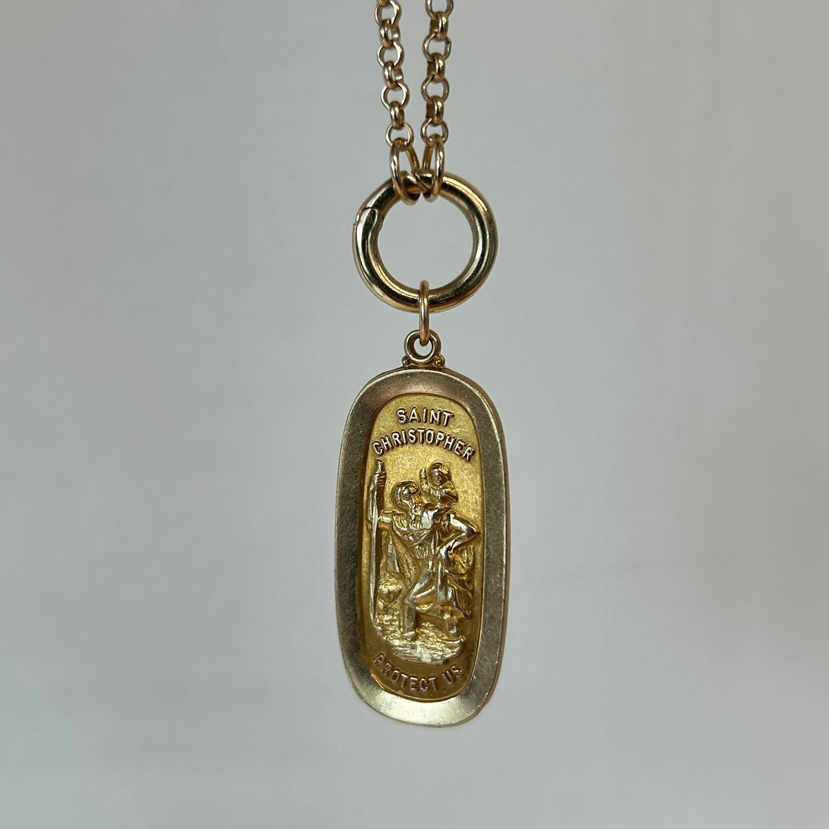 SOLD Vintage Rectangular St. Christopher Charm