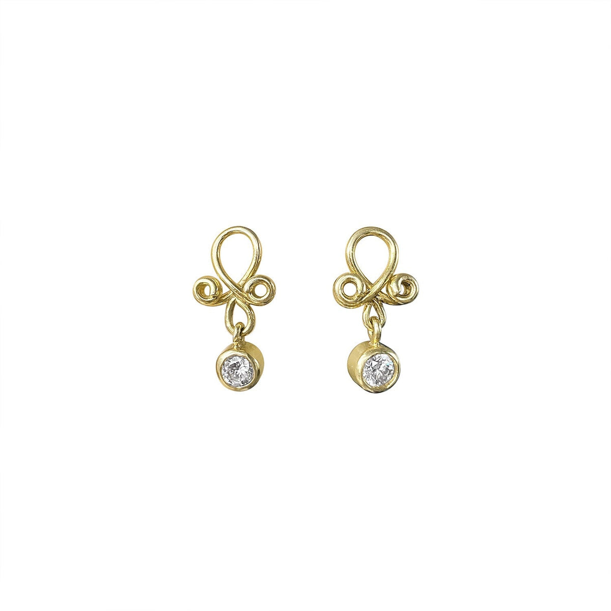 SOLD Vintage Diamond Dangle Earrings