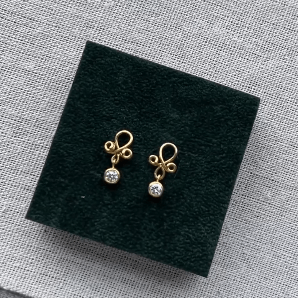 SOLD Vintage Diamond Dangle Earrings