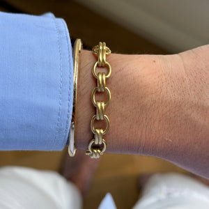 SOLD Vintage "Irene Neuwirth" Brushed Gold Link Bracelet