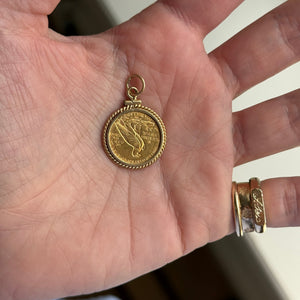 Vintage Indian Head Coin Charm