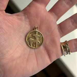 Vintage Sagittarius Overlay Charm