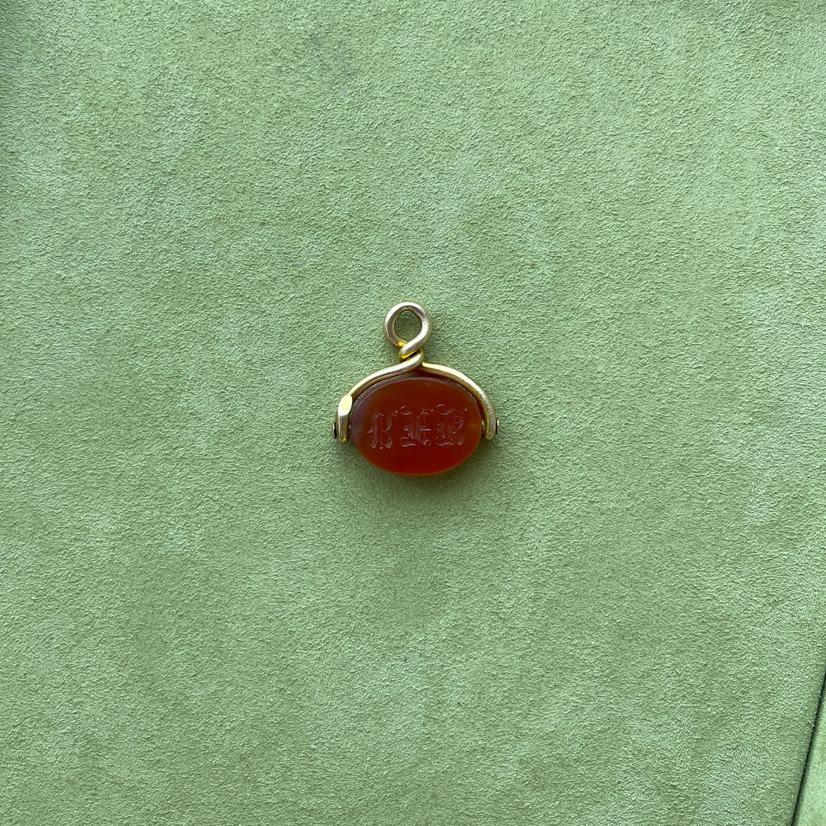 Vintage Agate Monogram Charm