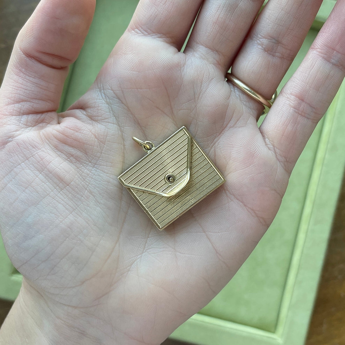 SOLD Vintage Six Photo Envelope Locket Charm