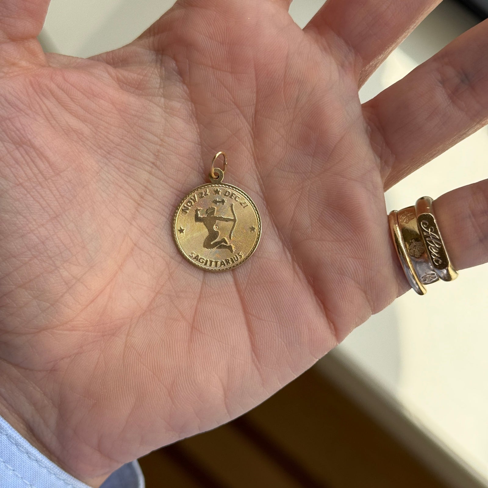 Vintage Sagittarius Charm