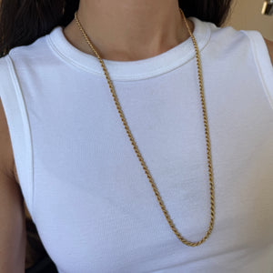 Vintage 18k Rope Chain Necklace