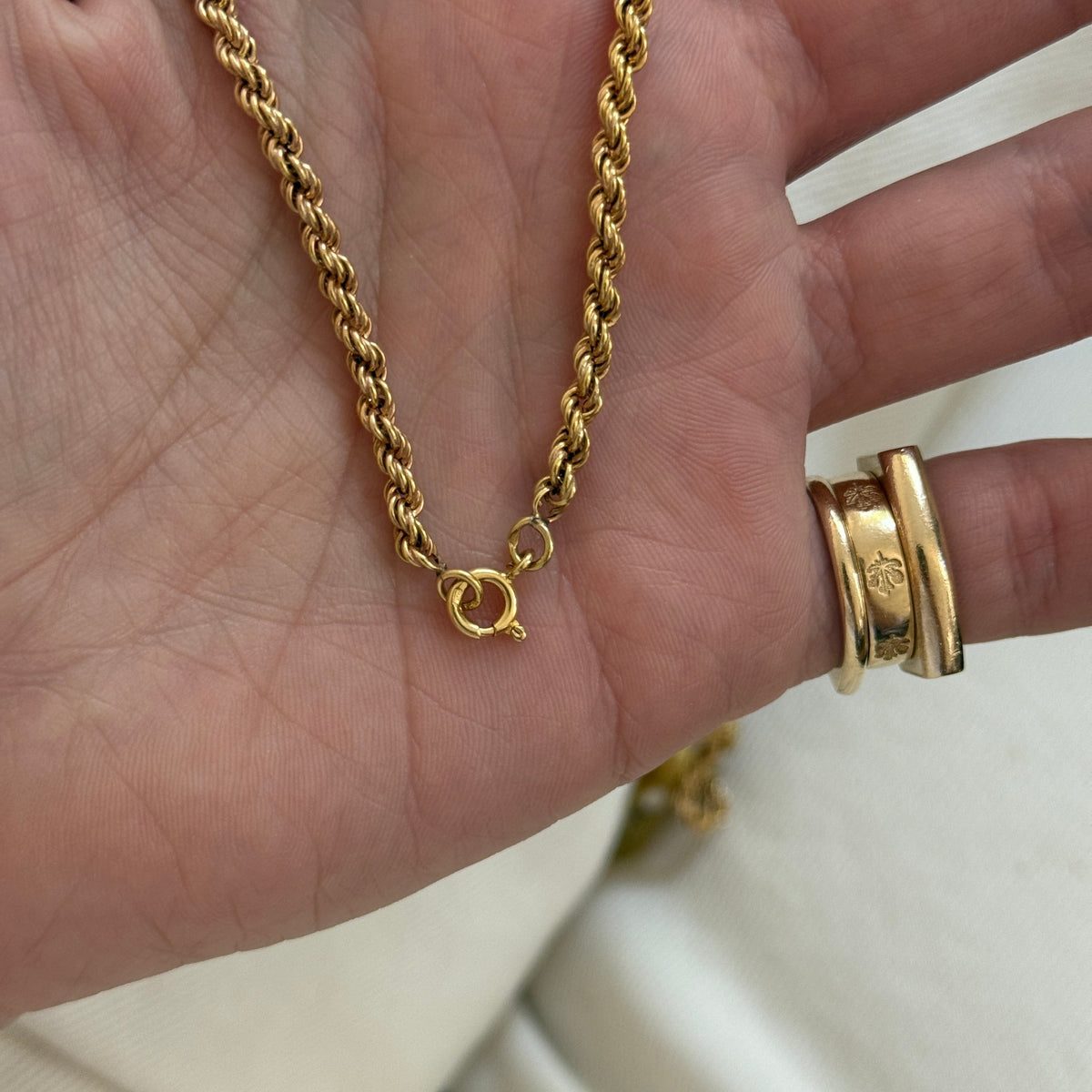 Vintage 18k Rope Chain Necklace