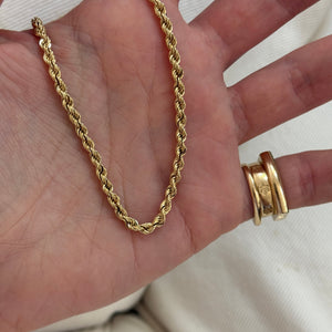 Vintage 14k Rope Chain Necklace