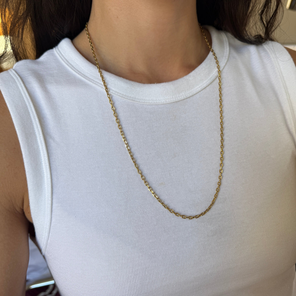 Vintage Diamond Cut Link Chain