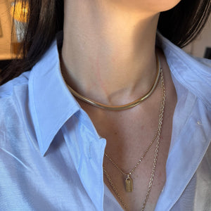 Vintage 10k Flexible Omega Necklace