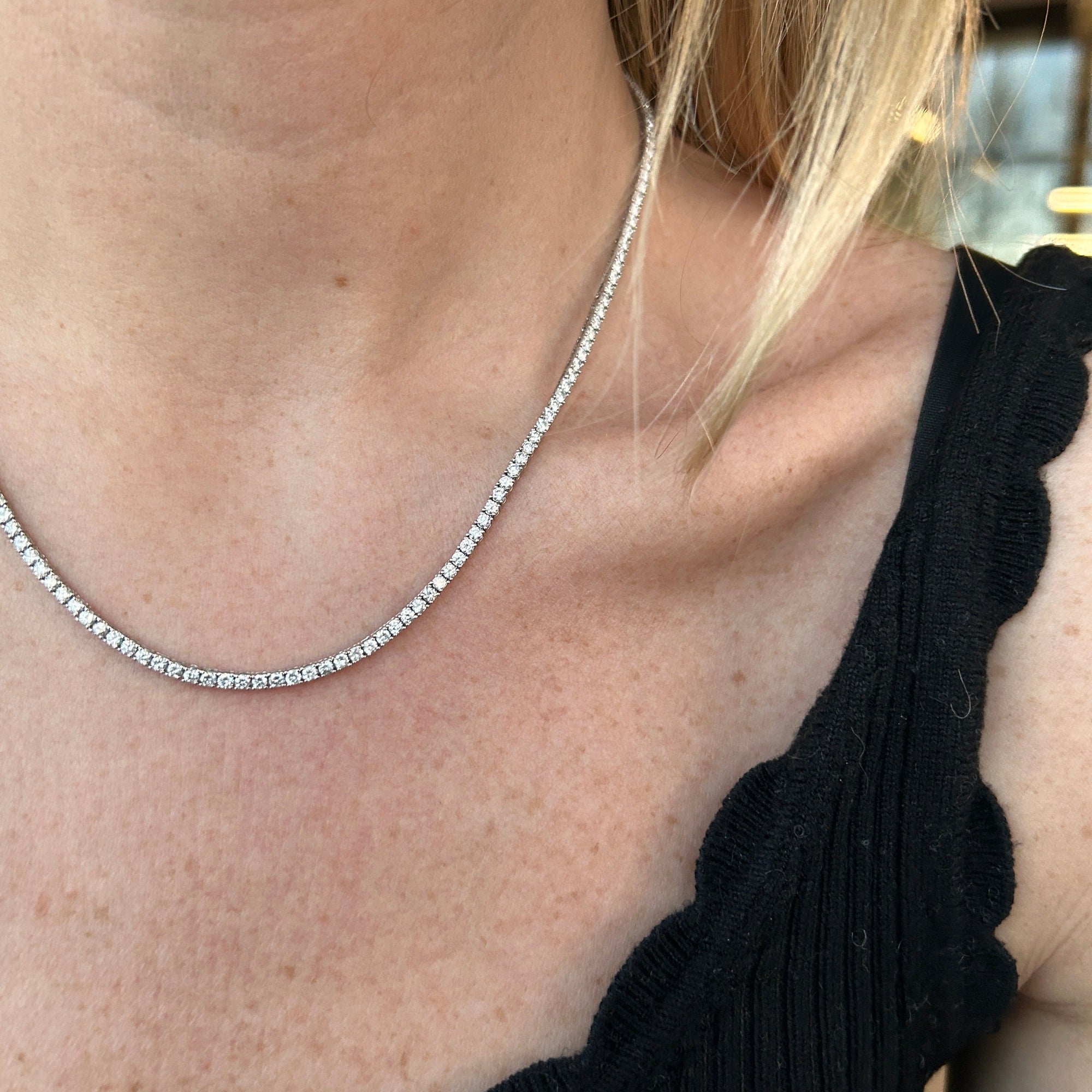 white gold tennis necklace 