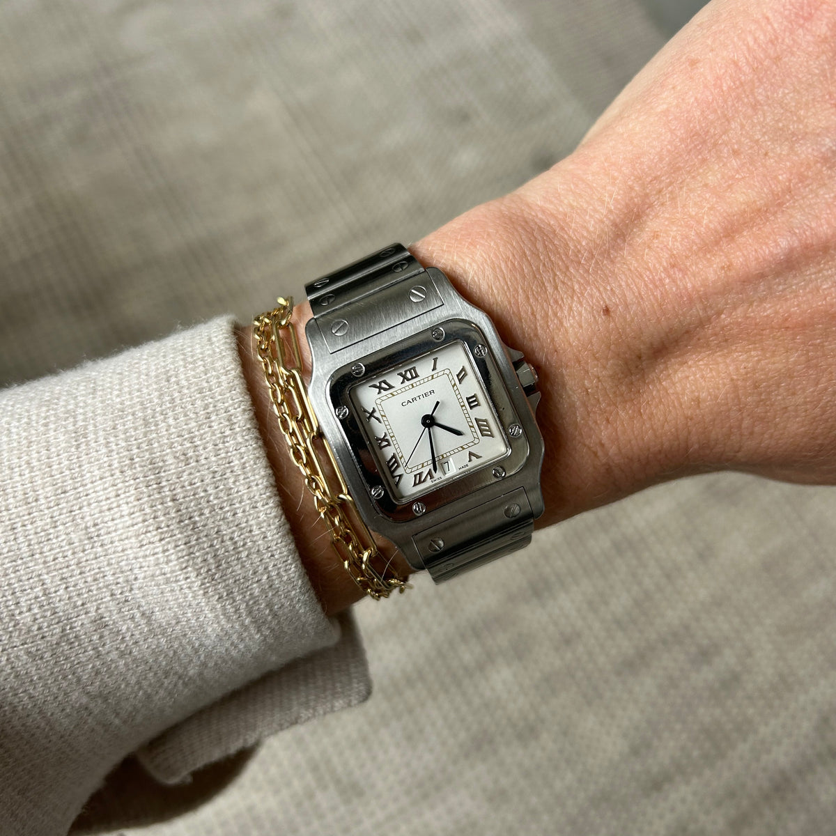 Vintage Cartier Santos Steel 29mm Steel Watch