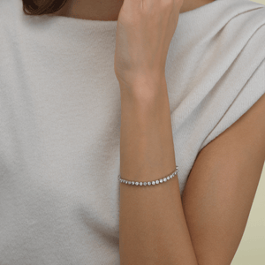 Vintage Platinum Graduated Tennis Bracelet