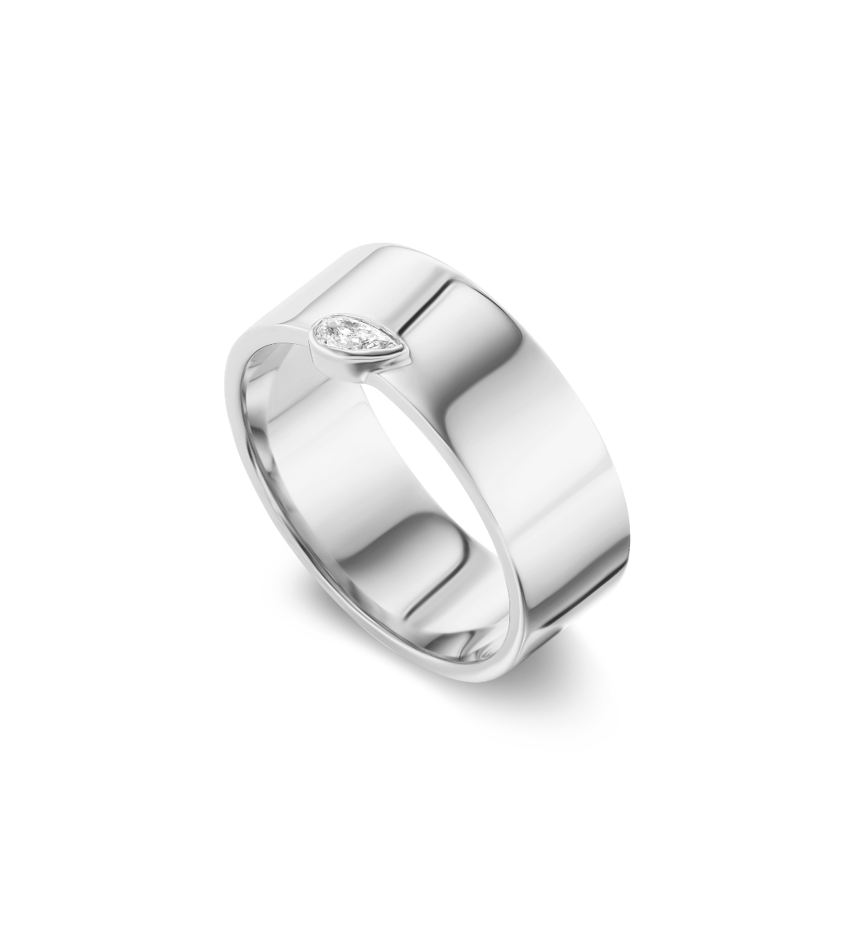 SOLD White Gold Smoke and a Pancake Ring — Archive Sale