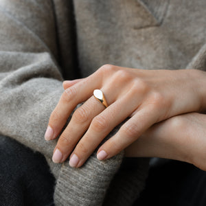 Marquis Signet 14K Gold Ring
