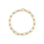 14k gold solid link bracelet