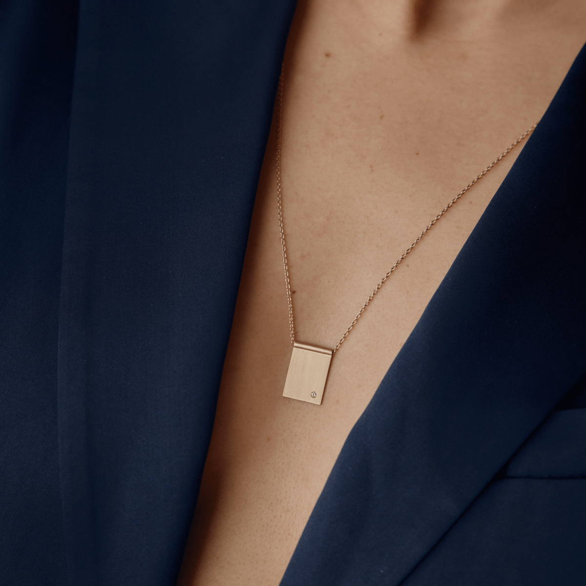 SOLD Diamond Freckle Tag Necklace — Archive Sale 2026