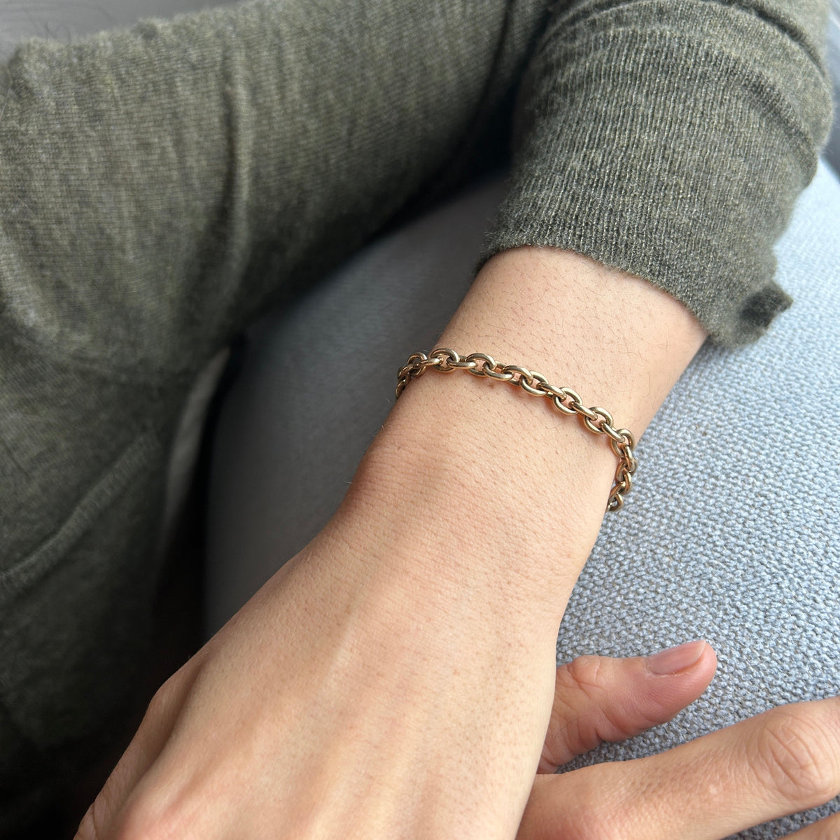 SOLD Vintage 14k Solid Gold Link Bracelet