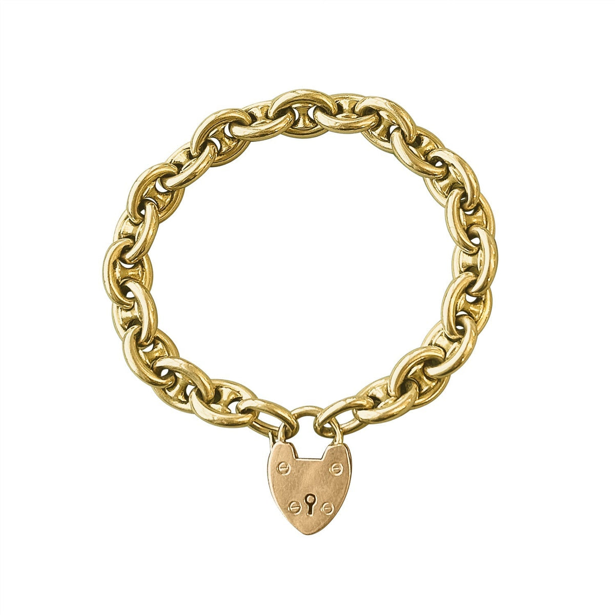 SOLD Vintage 14k Gold Working Padlock Bracelet