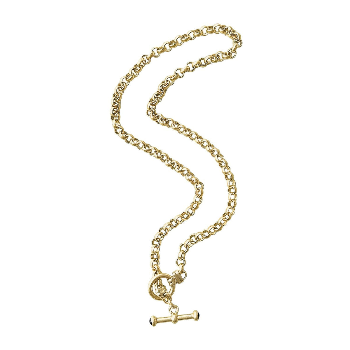 SOLD Vintage Gold Toggle Chain Necklace