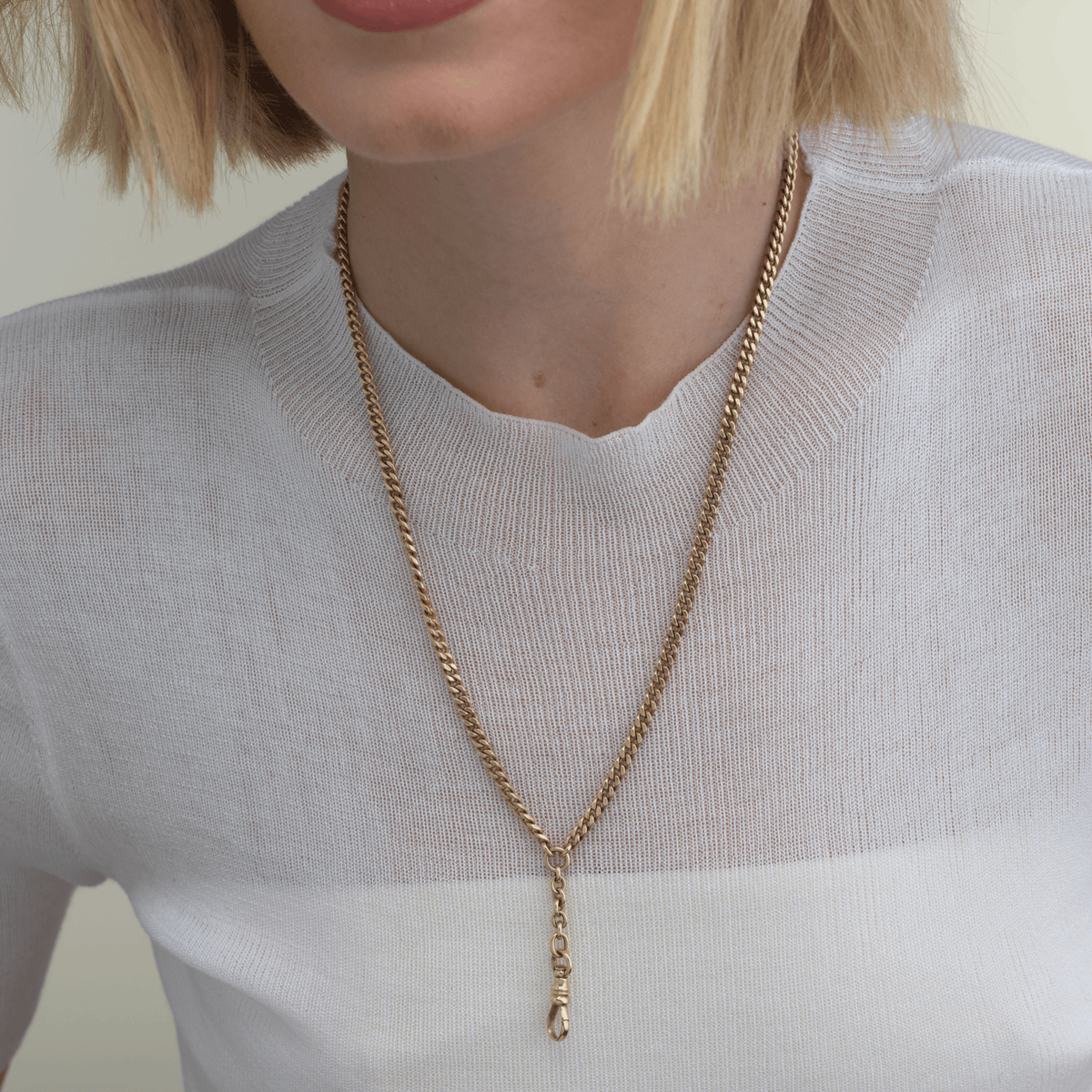 Vintage 14k Watch Fob with Dog Clip