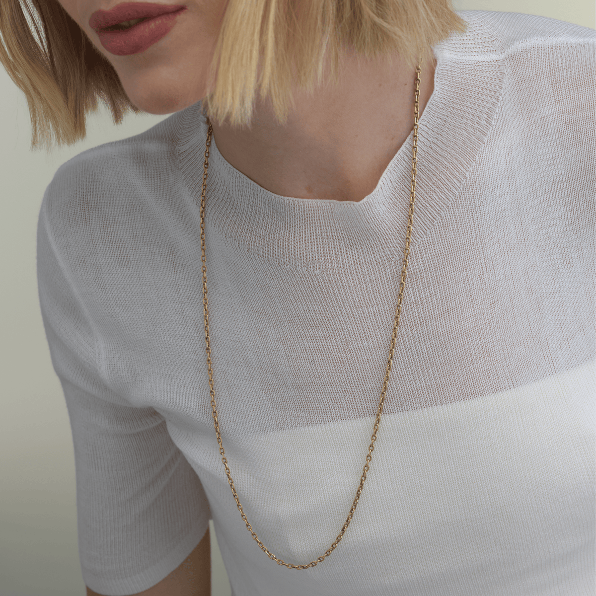 SOLD Vintage Square Link Chain