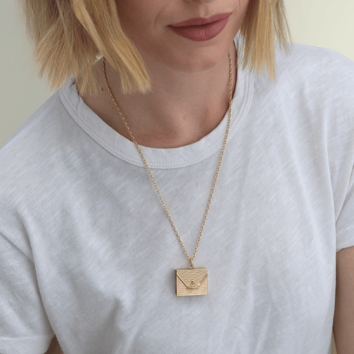 SOLD Vintage Six Photo Envelope Locket Charm