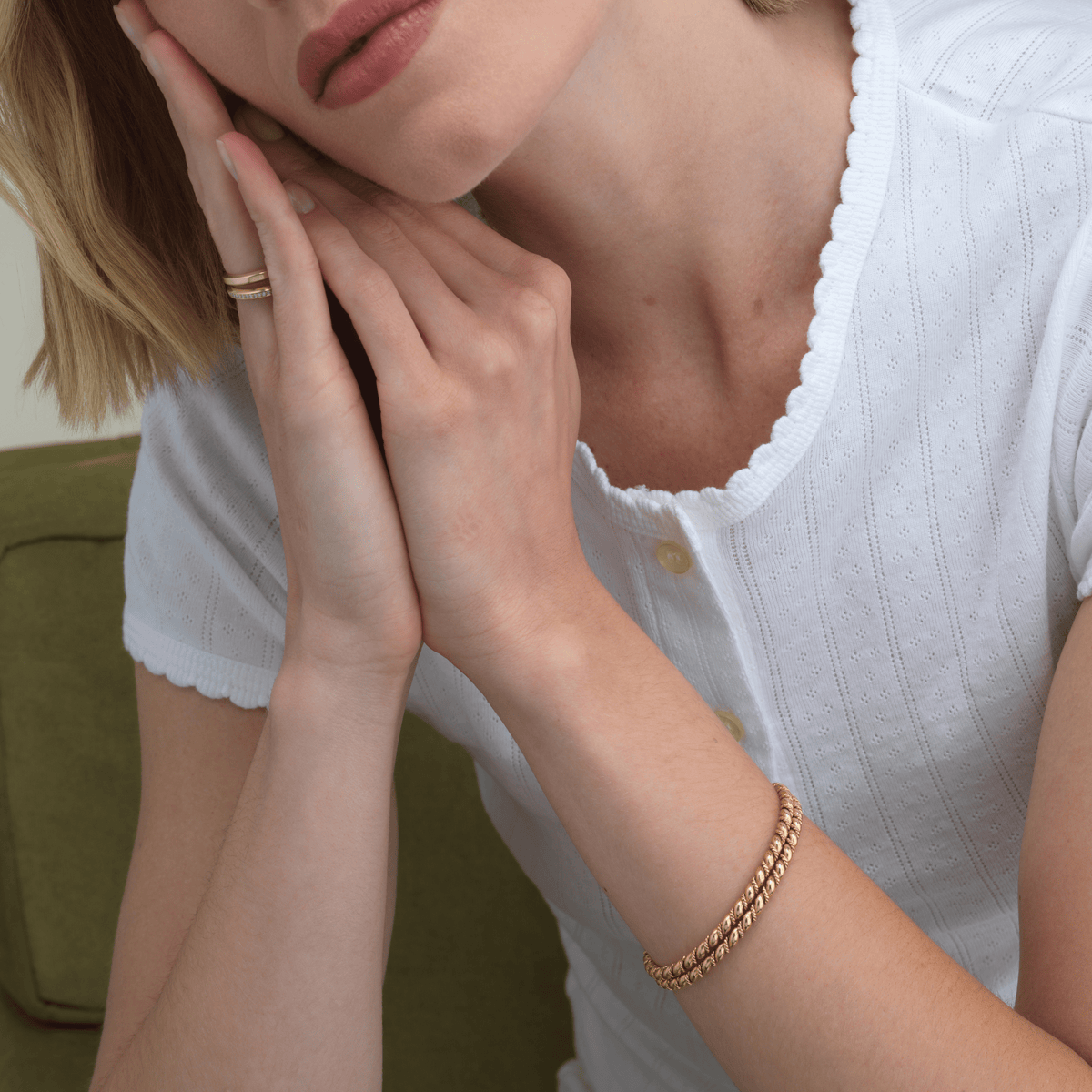 Vintage 18k Gold Twisted Bangles