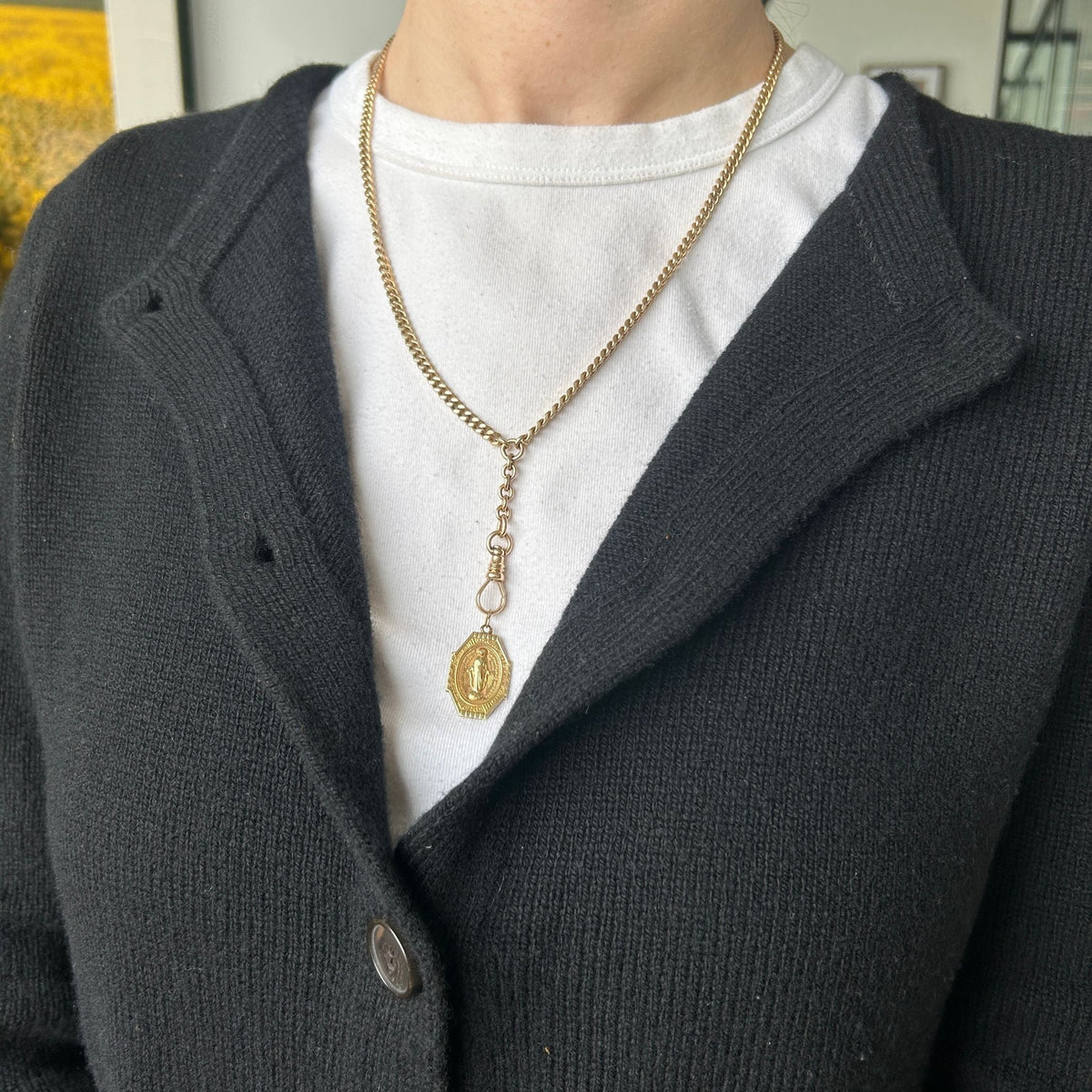 Vintage 14k Watch Fob with Dog Clip