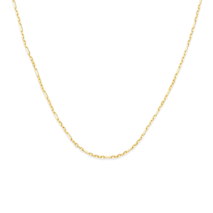 14k gold alternating link style chain necklace