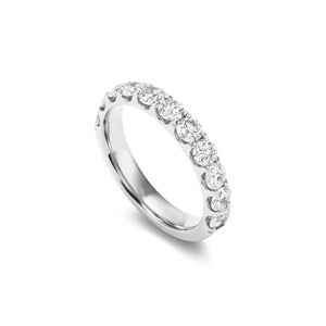 14k white gold half eternity diamond ring