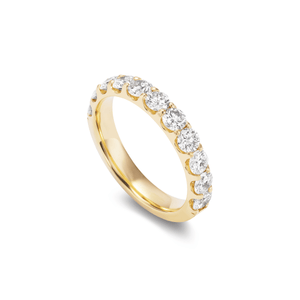 14k gold half eternity diamond ring