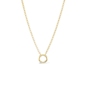 14k gold charm collector rolo chain necklace