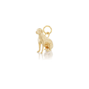 14k solid gold custom dog charm