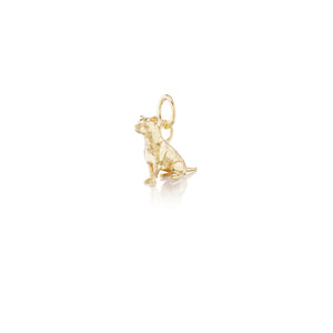 14k solid gold custom dog charm