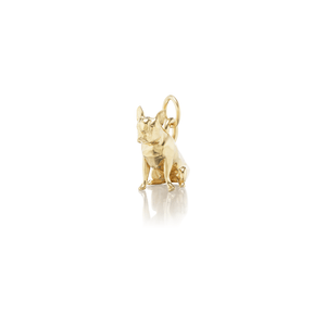 14k solid gold custom dog charm