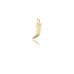 14k solid gold custom dog tooth charm